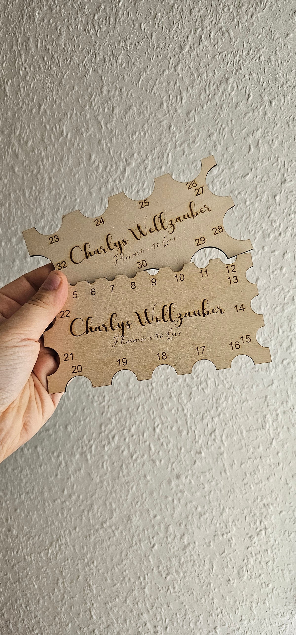 👀 Sicherheitsaugen-Messlehre aus Holz